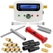 Werkzeug Antennenkabel SatFinder Kabel Abisolier Stecker Verbinder Aufdrehhilfe