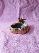 Aschenbecher Feuerzeug Drachen Dragon Retro Vintage Alt Kupfer Messing