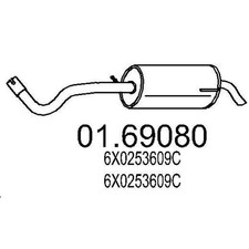 MTS 01.69080 Endschalldämpfer für VW Lupo (6X1, 6E1) für SEAT AROSA (6H) Auspuff