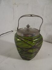 Pallme  König Jugendstil  Glas Deckel Dose, Bonboniere , um 1900 (C 539)