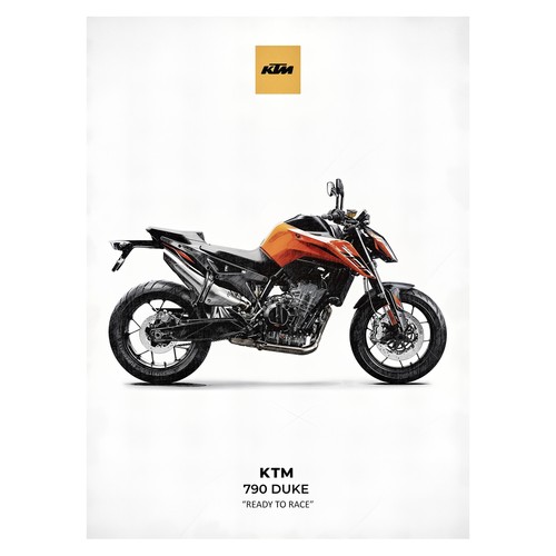 Ktm motorrad skizze poster - ktm, |