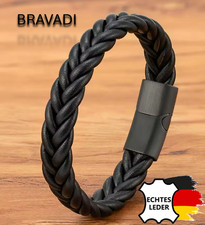 Lederarmband Herren schwarz