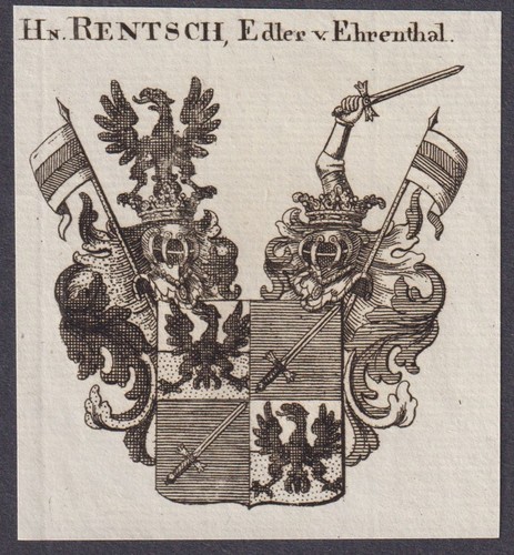 Rentsch wappen coat arms - wappen, of