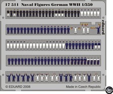 Eduard  German Naval Figures WWII Deutsche Marine Figuren 1:350 Art 17511