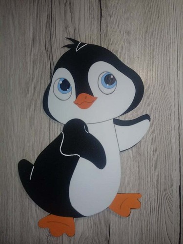 Moosgummi pinguin figur baby - moosgummi, figur,