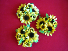 Herbstdekoration Sonnenblumen Kerzenringe 3 St.