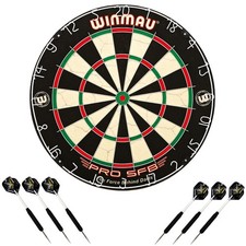 Winmau Dartboard Pro SFB Set inklusive 2 Satz Steeldarts | Dartscheibe Dart