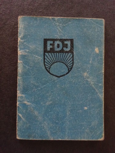 Fdj ausweis jugend 1949 - fdj,, jugend,