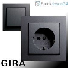 GIRA E2 Anthrazit Steckdosen Schalter System 55 Rahmen Dimmer System 3000 