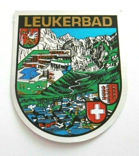 Souvenir aufkleber leukerbad - souvenir-aufkleber,