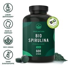 Bio Spirulina Presslinge - MHD 07.2025 - 600 Tabletten (500mg)  - TRUE NATURE®