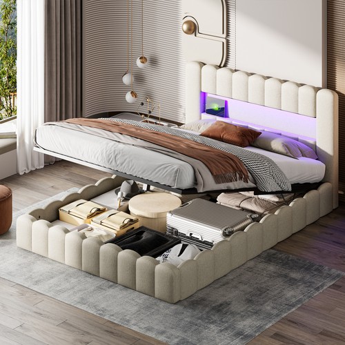 Bubble bett 180x200 beige - bubble, cm