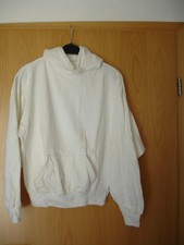 Herren Hoody  ** Gr. L **  mit Kängurutasche und Kapuze mit Kordelzug ** weiß **