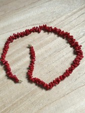 Koralle Korallenkette Alte Kette 45 cm 