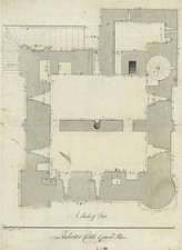 Thomas Fisher (1772-1836) Aquarell Gemälde - Rochester Castle Kent 1787