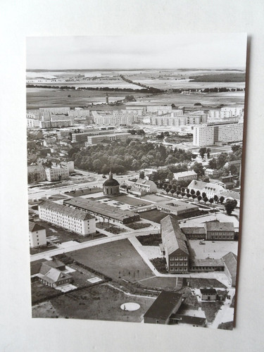 Schwedt luftbild kirche - ak,