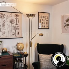 LED Messingfarben Steh Leuchte