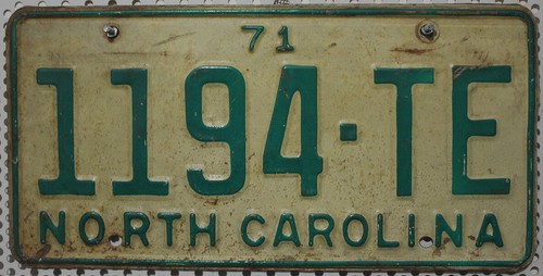 North carolina nummernschild - north,
