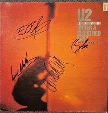 U2, bandsignierte Vinyl-LP