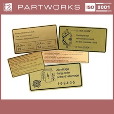 Klebeschilder Motorraum für PORSCHE 911 G SC 3.0 '81-'83 Aufkleber