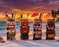 4 Stück Tiki Cocktail Becher