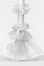 Kerzentuch Kommunion Kerzenrock Tropfschutz zum Kommunionkleid Taufkleid  *11