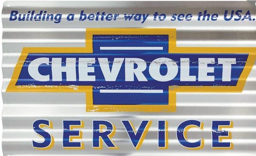 Wellblech schild chevrolet - wellblech,