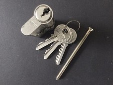 Wilka ca. 55mm Sicherheitszylinderschloß Doppelzylinder, 3 Schlüssel, Schraube