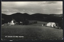 Ansichtskarte St. Jakob i. W., Ortspartie mit Kirche 