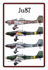 Blechschild Flugzeug JU 87