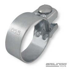 2 Stk. Breitbandschelle 65mm Auspuff Schelle Klemme Abgasanlage Krümmer Verzinkt