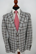 Joop Slim Fit Sakko Gr.48 Leinen Baumwolle Grau Braun Blue Label NEU ohn Etikett