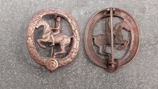 3.Reich Deutsches Reiterabzeichen mit R in Bronze