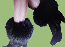 Pelz  Stulpen Fell Schwarz   12 cm hoch   nicht getragen