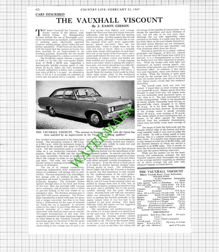 The vauxhall viscount car - the,