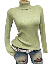 Rollkragenpullover Rippstrick