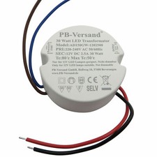 Runder 12V DC 30 Watt LED Trafo rund Lampen Transformator Netzteil driver