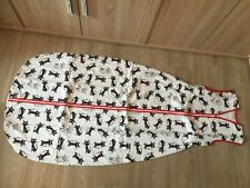 Sommer Schlafsack 150 cm NEU weiß mit schwarzen und weißen Katzen