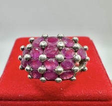 Vintage 925  Silber Ring Rubin