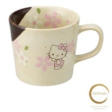 New Skater CHMM1-A Mino Ware Mug Hello Kitty Sakura Sanrio 3.5 x 3.1 inches (9 x