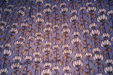 Baumwolljersey Blumen auf blau 140x195 cm + 140x45 cm