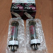 Ruby Tubes EL34 A matched Set NOS