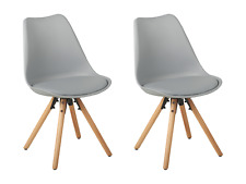 2 x Esszimmerstuhl Ignacio Stuhl-Set - Grau Moderne Essstühle Skandinavisch