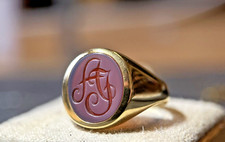Karat gold siegelring - 18,