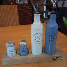 Vintage-Set Öl Essig Salz Pfeffer von Dünenkerl NEU OVP - Geschenk Weihnachten