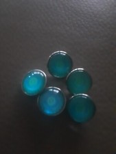 5 Chunk  Druck - Knöpfe Chunks Armband Kette Portemonnaie in türkis