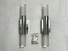 2 X SORPETALER LED WANDLEUCHTEN "TURNO" CHROM ACRYLGLAS EDEL NEUWERTIG!