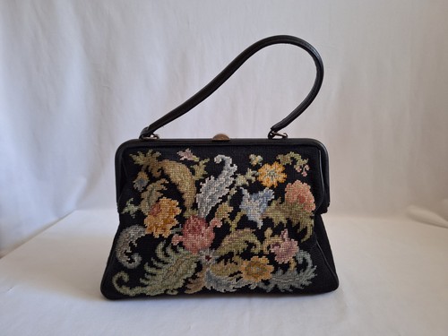 Gobelin handtasche blumen - gobelin,