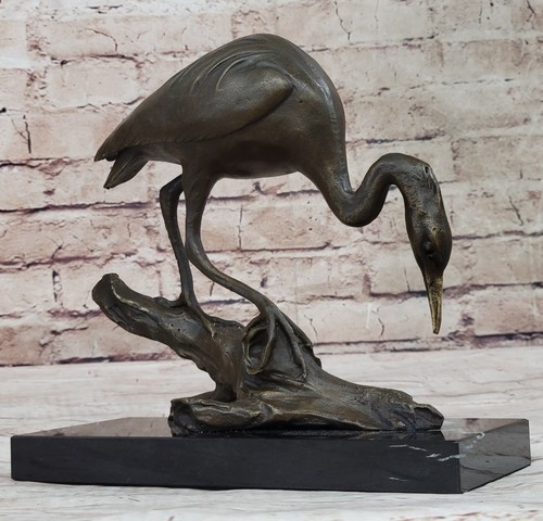 100 bronze statue egret - bronze,