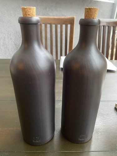 Steingut flaschen 2 stück - steingut,,